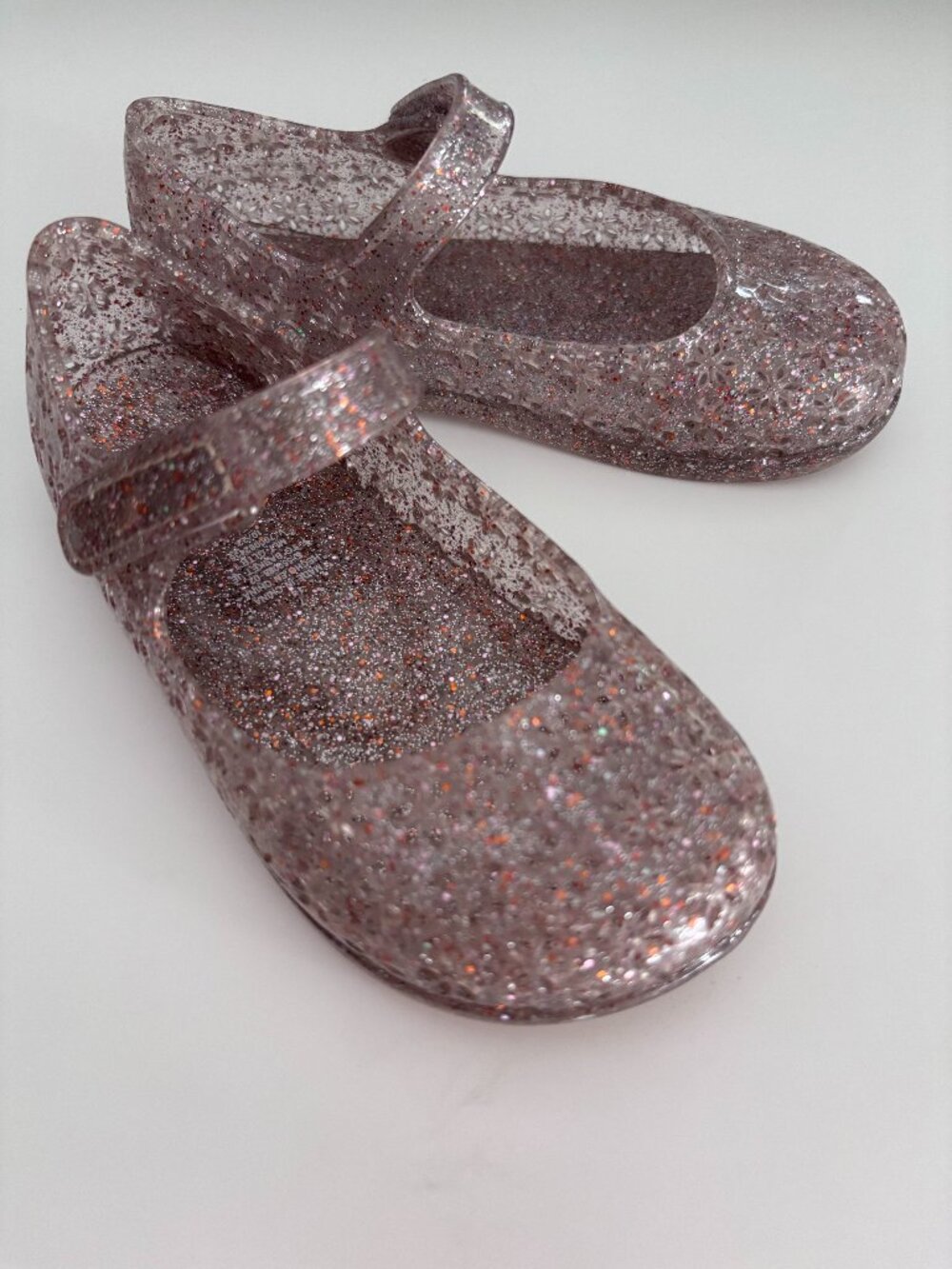 Girls Toddler 7 Jelly Shoes - Pink Glitter Mary Janes